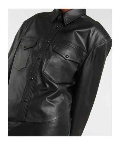 Wardrobe.nyc Leather Jacket With Snap Fastening In Black