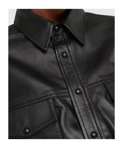 Wardrobe.nyc Leather Jacket With Snap Fastening In Black