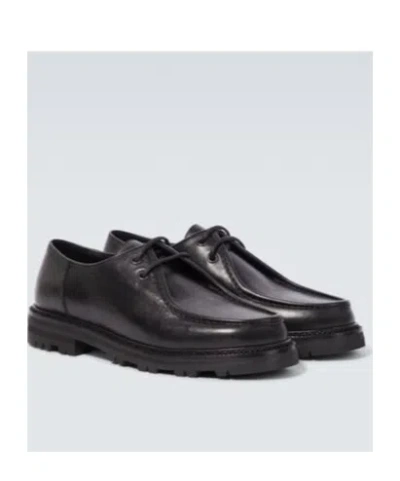 Bode University Leather Loafers In Black