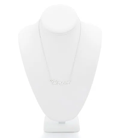 Bargainbazaar Thin Script Sterling Silver Nameplate Necklace