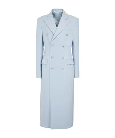 Wardrobe.nyc Double-breasted Wool Coat In Blue