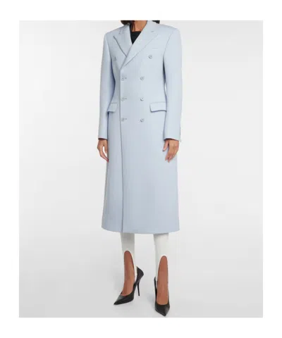 Wardrobe.nyc Double-breasted Wool Coat In Blue