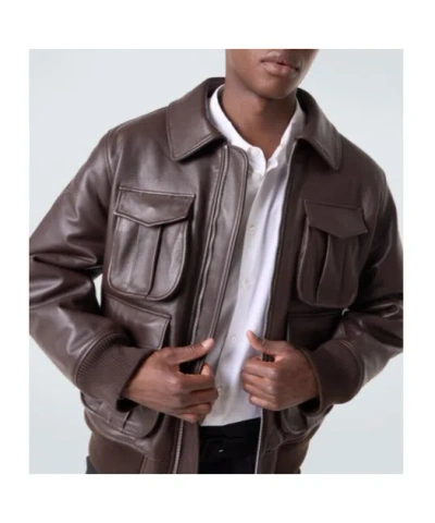 Simone Rocha Leather Jacket In Brown