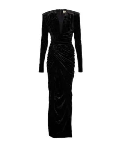 Alexandre Vauthier Robe Aus Samt In Black