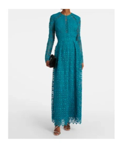 Elie Saab Macramé Gown In Green