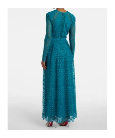 Elie Saab Macramé Gown In Green
