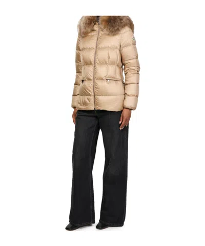 Moncler Boed Down Jacket In Brown