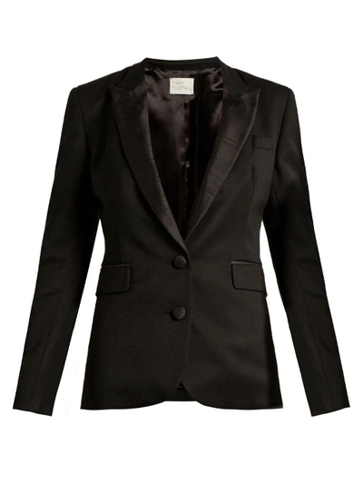 Hillier Bartley Wool And Silk-blend Tuxedo Jacket In Black