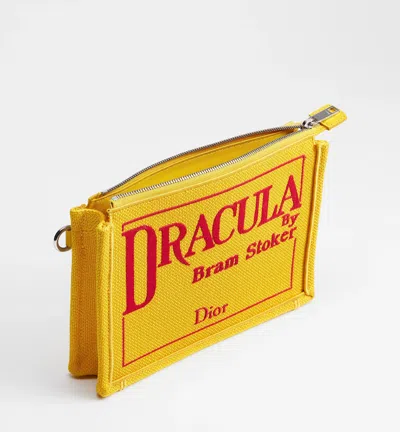 Dior A5 Triangle Pouch In Yellow