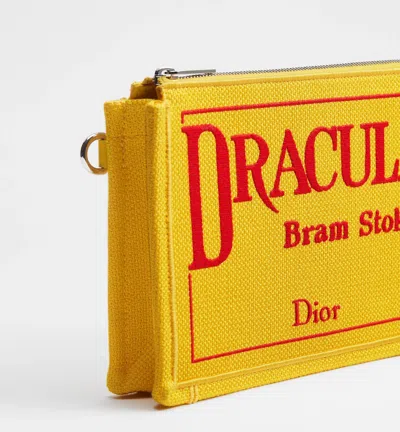 Dior A5 Triangle Pouch In Yellow