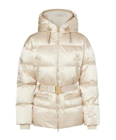 Bogner Lyra Belted Down Ski Jacket In Neutral