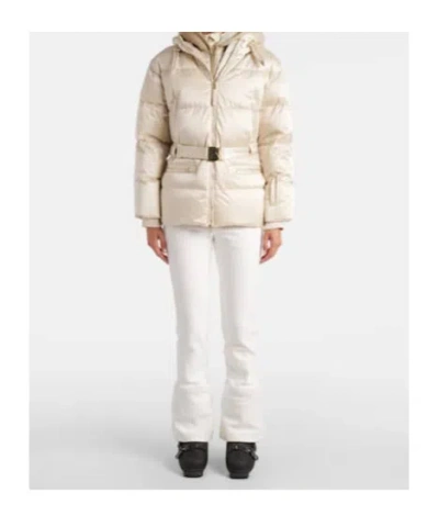 Bogner Lyra Belted Down Ski Jacket In Neutral