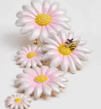 Dior Daisy Earrings In White
