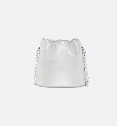 Dior Drawstring Shoulder Bag In Silver
