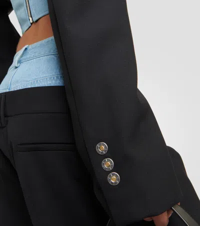 Dion Lee Cowboy-cloth Patchwork Suit Jacket In Black