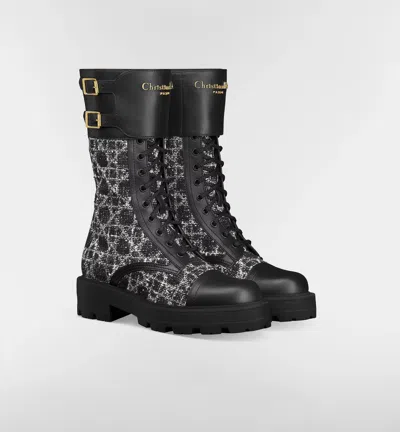 Dior D-trap Ankle Boot In Black