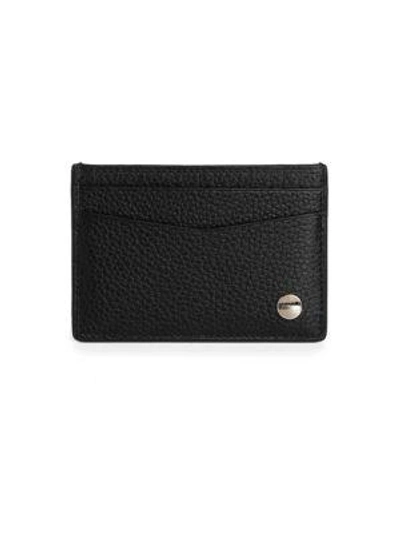 Shop Dunhill Boston Leather Card Case In Black