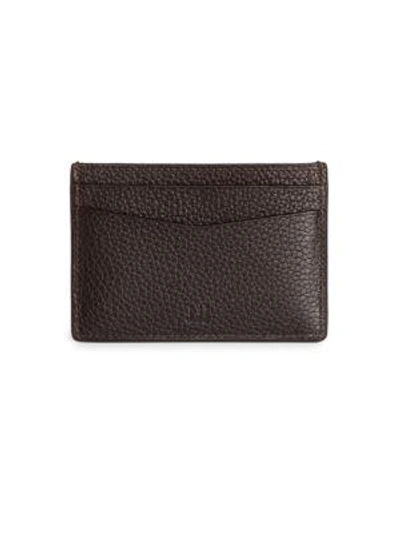 Shop Dunhill Boston Leather Card Case In Black