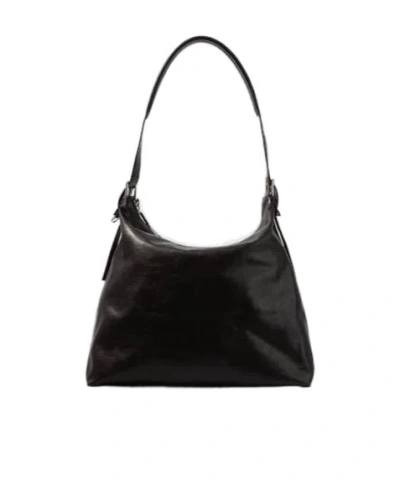 Lemaire Belted Shoulder Bag In Black