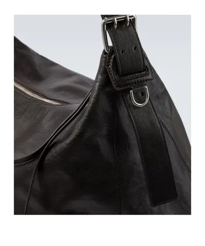 Lemaire Belted Shoulder Bag In Black
