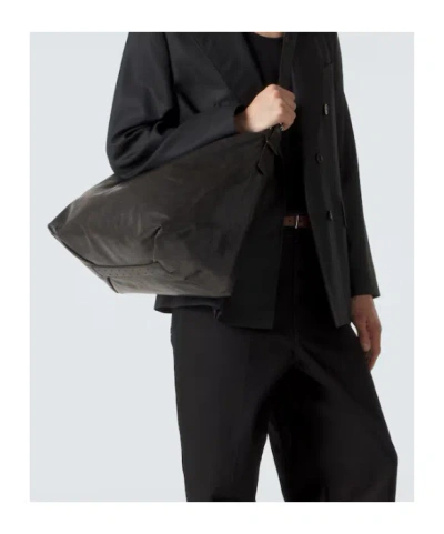 Lemaire Belted Shoulder Bag In Black