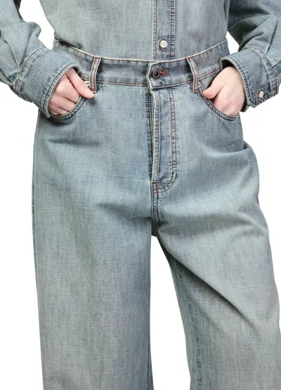 Miu Miu Belt Loop Jeans In Blue
