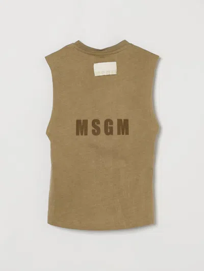 Msgm Logo Vest In Green