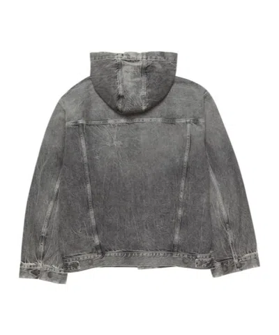 Acne Studios Jacket Hooded Denim In Gray