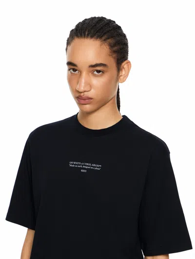Off-white Statement Boxy Tee In Black-white