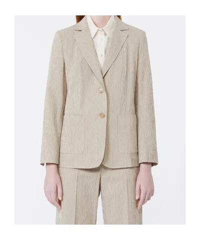 Weekend Max Mara Wkdaletta Single-breasted Jacket In Neutral