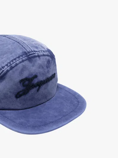 Jacquemus Embroidered Hat In Blue