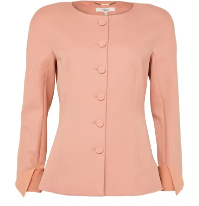 Chloé Single-breasted Jacket In Pink