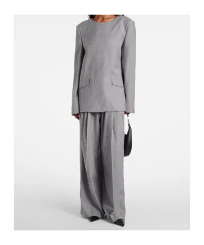 Entire Studios Wool-blend Top In Gray