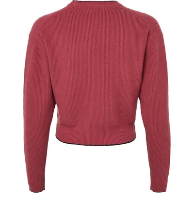 Chloé Short And Fitting Pullover With Wool Logo In Red