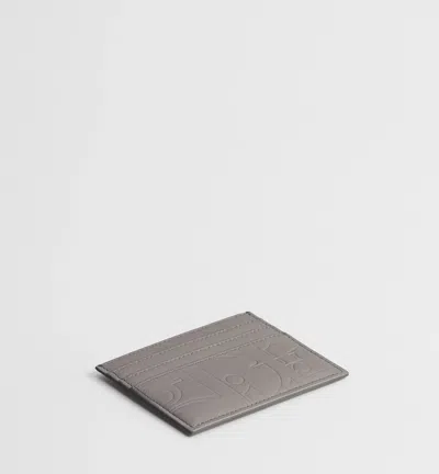 Dior Card Holder In Grey