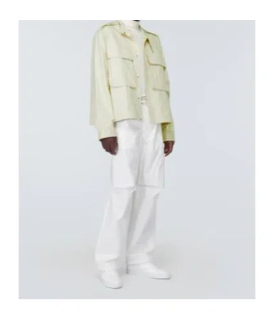 Jil Sander Oversized Cotton Jacket In Green