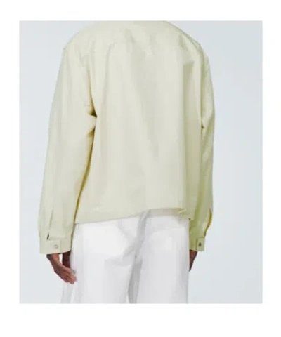 Jil Sander Oversized Cotton Jacket In Green