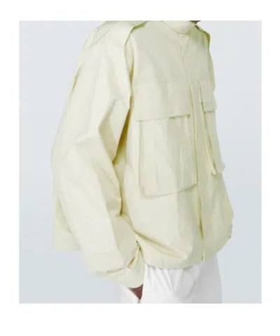 Jil Sander Oversized Cotton Jacket In Green