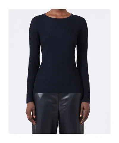 Max Mara Stretch Viscose Jersey T-shirt In Blue