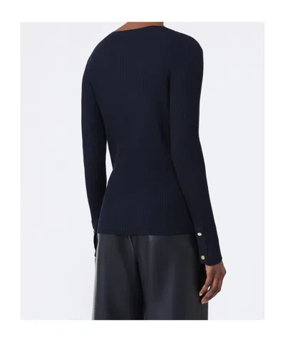 Max Mara Stretch Viscose Jersey T-shirt In Blue
