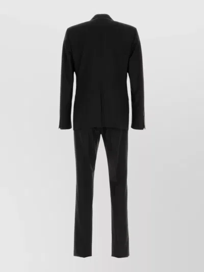 Prada Wool Blend Suit Single Breasted Tailoring In Black