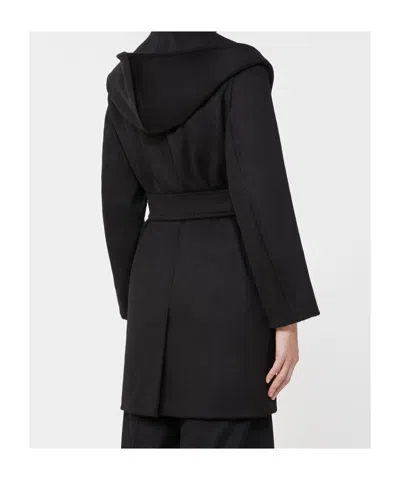 Max Mara Camel Robe Coat In Black