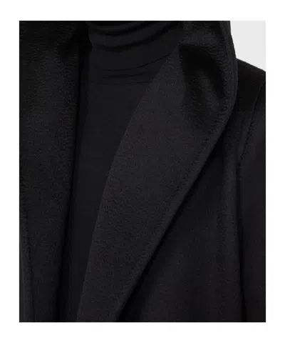Max Mara Camel Robe Coat In Black