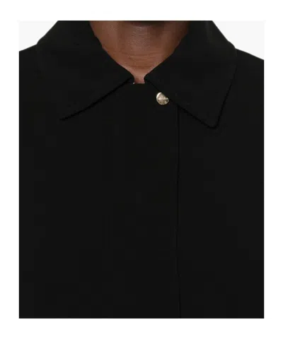 Max Mara Flap-pocket Zip-up Jacket In Black
