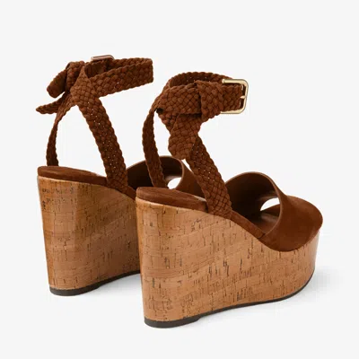 Jimmy Choo Goat Leather Slide Sandals With Soft Lamb Leather Lining In Tan/warm Brown