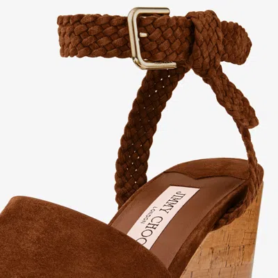 Jimmy Choo Goat Leather Slide Sandals With Soft Lamb Leather Lining In Tan/warm Brown