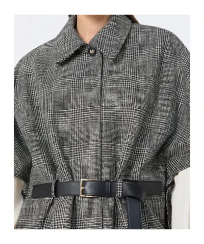 Max Mara Short Cape In Gray
