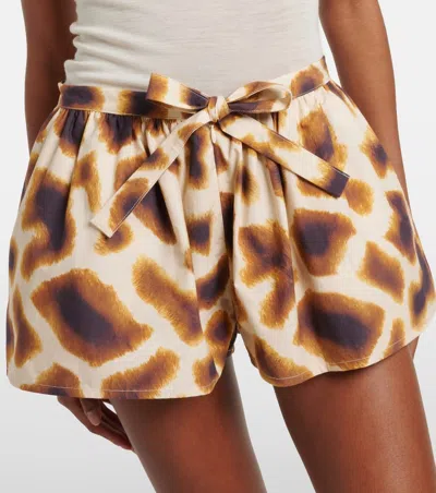 Christopher Esber Printed Cotton Shorts In Multi