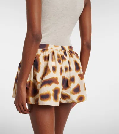 Christopher Esber Printed Cotton Shorts In Multi