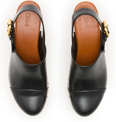 Chloé Jeannette Studded Leather Slingback Platform Clogs In Multi